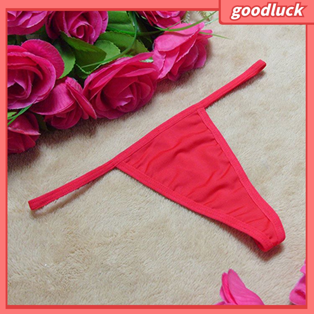 Quần lót lọt khe màu trơn vải mềm kiểu dáng quyến rũ cho nữ