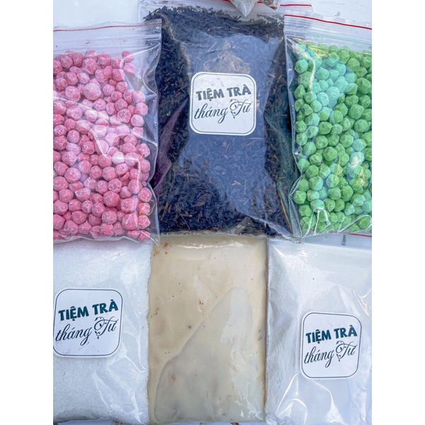 SET TRÂN CHÂU XANH HỒNG(nguyên liệu pha trà sữa)