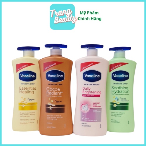 Sữa Dưỡng Thể Vaseline Healthy White UV Lightening Body Lotion Dưỡng Trắng Da Chăm Sóc Toàn Diện Dung Tích 725ml