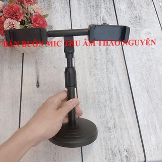 Giá Đỡ Kẹp Điện Thoại LiveStream, Giá Đỡ 2 Điện Thoại Livestream Để Bàn, Cây Live Stream Chuyên Nghiệp Giá Rẻ