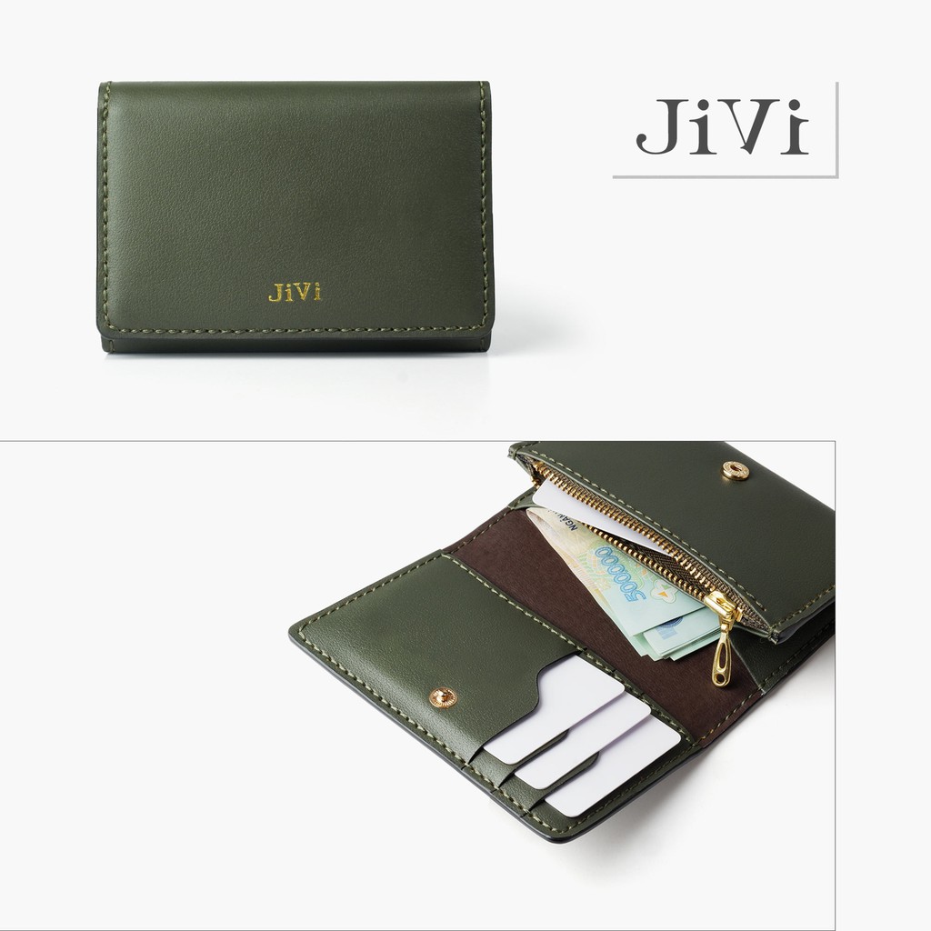 Ví Card Hộp Ngăn Zip 12cm Da Bò Nappa JIVI BRAND® 10