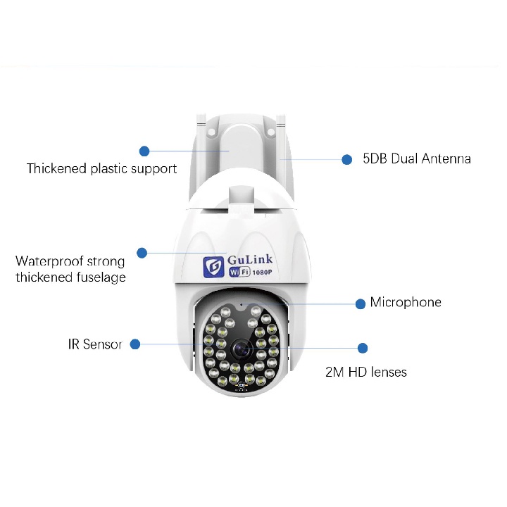 Camera Wifi Ngoài Trời GULINK GLT926 ( 26led ) 2MPX - Có Led Chiếu Sáng