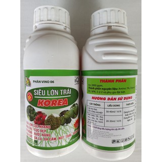 Phân bón Siêu Lớn Trái Korea - Chai 500ml