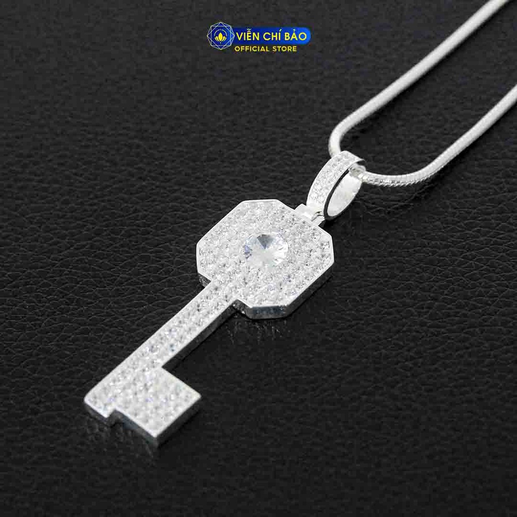 Mặt dây chuyền bạc nam chìa khóa đính đá chất liệu bạc 925 thời trang phụ kiện trang sức Viễn Chí Bảo M300279