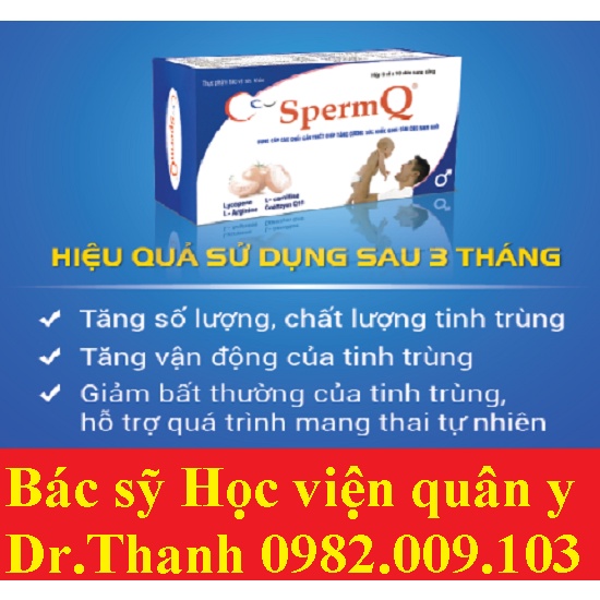 (che_tên) SpermQ [Sperm Q] Mạnh tinh trùng,tăng sức khỏe nam giới,giải pháp giảm vô sinh,giúp mang thai tự nhiên,hộp 30v