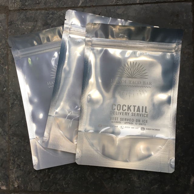 Túi Zip bạc & Zip trong ( Nhận In )