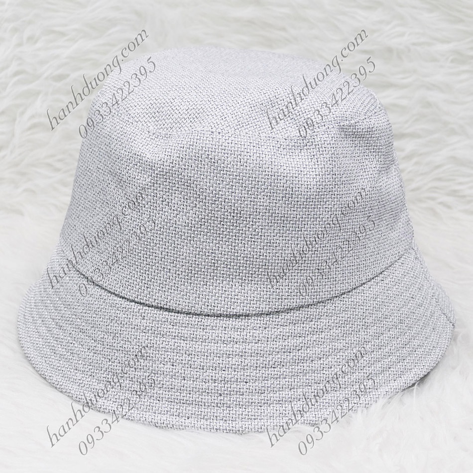 Mũ bucket vành cụp thêu chữ vành rộng 5,5 cm vải cotton cao cấp phù hợp cho cả nam và nữ