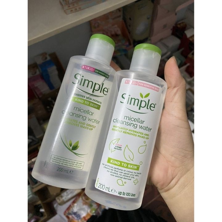 Nước tẩy trang simple micellar cleansing water 200ml