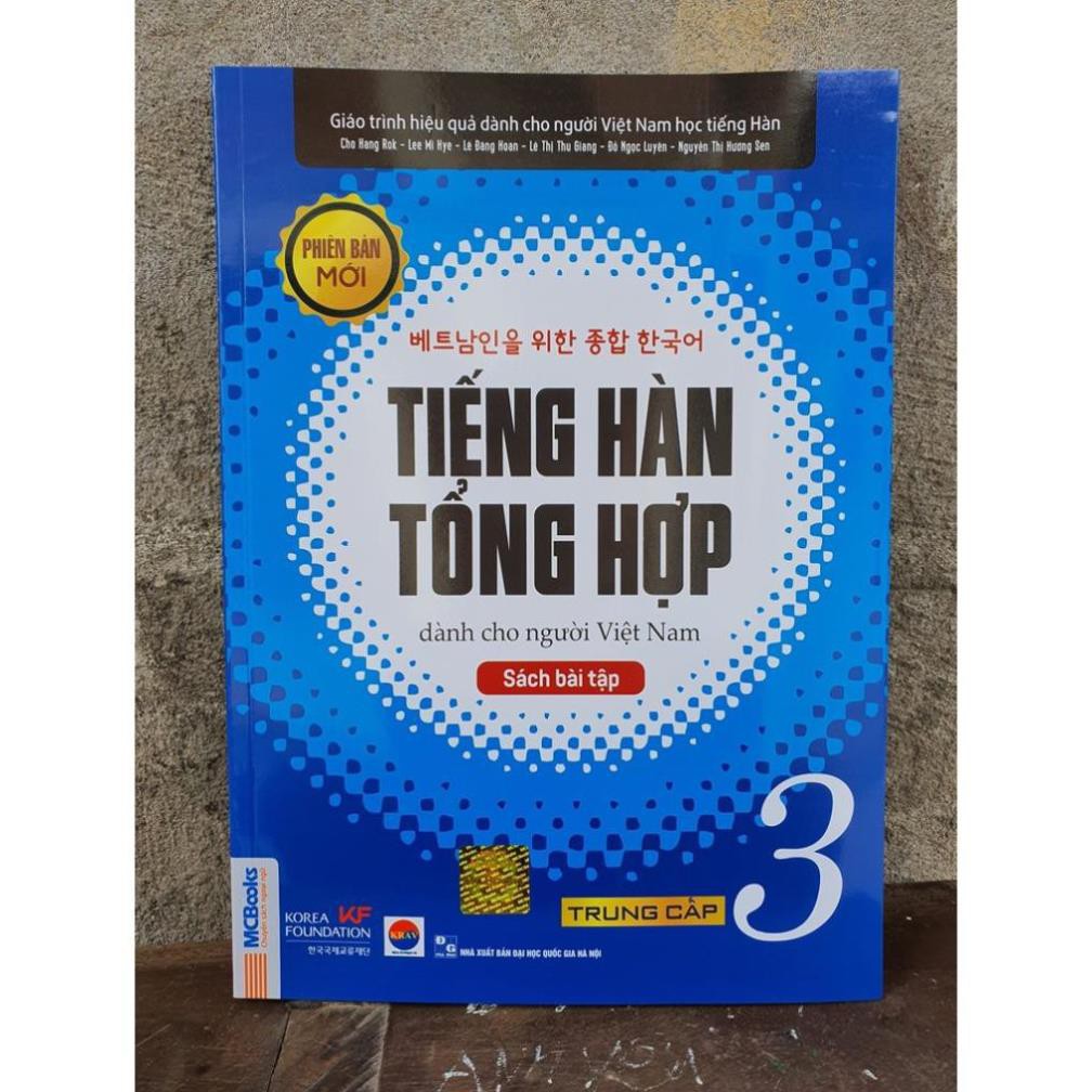 Sách MCBOOKS - Trọn Bộ Giáo Trình Tiếng Hàn Tổng Hợp Trung Cấp Tập 3 Bản Đen Trắng (SGK + SBT)