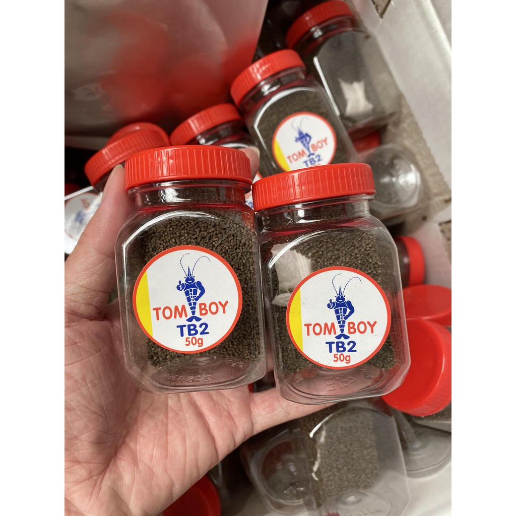 THỨC ĂN CÁM TOMBOY TB2 HỦ 50G DẠNG CHÌM - THỨC ĂN CAO CẤP CHO CÁ BỘT , TÔM VÀ CÁ LOẠI CÁ CẢNH KHÁC. GIÚP TIÊU HÓA T