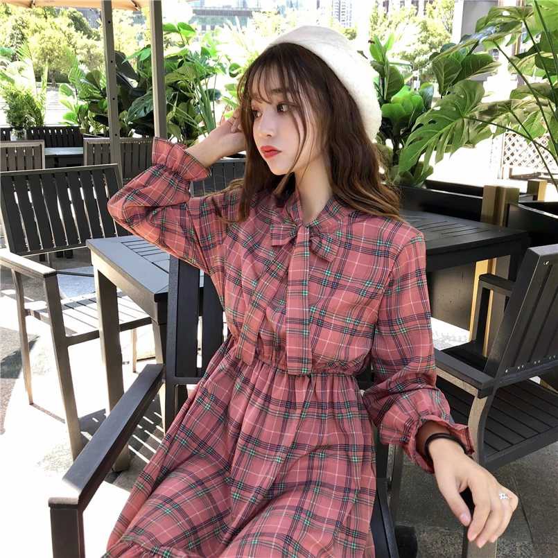 ĐẦM ULZZANG ĐẦM SỌC CARO HỒNG | BigBuy360 - bigbuy360.vn