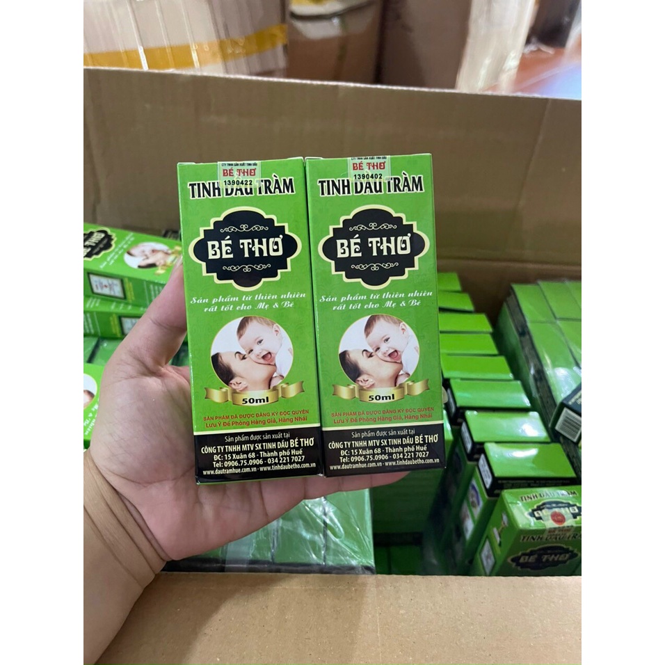 Tinh Dầu Tràm Bé Thơ 50ml Tinh Dầu Tràm Huế Nguyên Chất Nguyên Liệu 100% Tự Nhiên Tinh Dầu Tràm Cho Bé