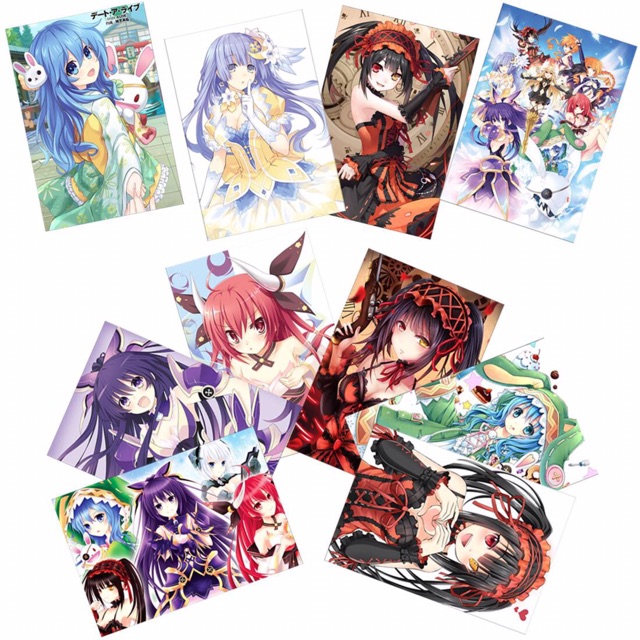 Thẻ card anime date a live 11 cái ép lụa khác nhau , thẻ card để ví anime