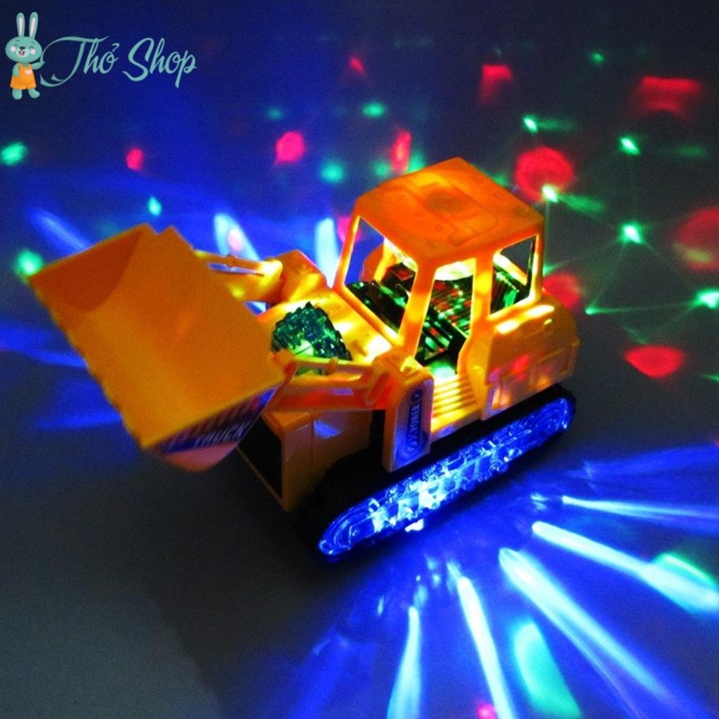 Đồ chơi xe ủi đất phát nhạc,có đèn Led phát sáng chạy bằng pin