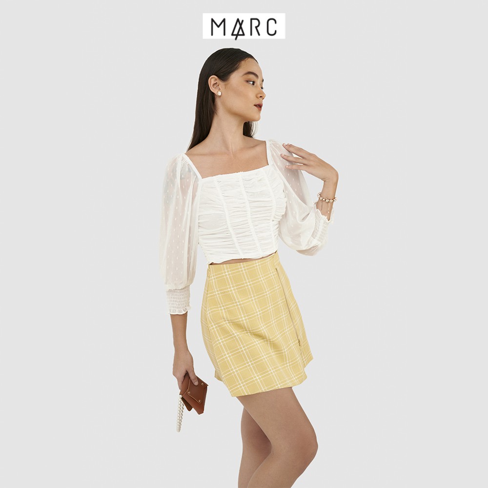 Váy nữ MARC FASHION skort caro nhấn dây kéo | BigBuy360 - bigbuy360.vn