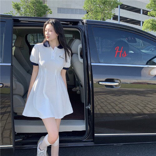 Váy cổ bẻ cài cúc cosmo phong cách trẻ trung,năng động  thời trang hottren 365