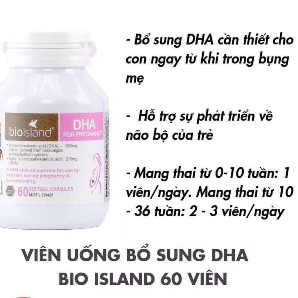 VITAMIN BÀ BẦU BIO ISLAND DHA 60 VIÊN