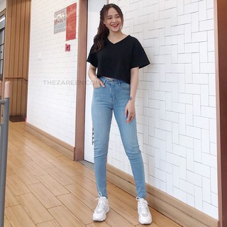 Áo thun croptop basic Zareen THU50 ĐEN