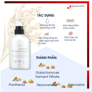 GoodnDoc Tinh chất dưỡng da GoodnDoc Purifying Oil Free Emulsion 125ml (Nhập khẩu chính hãng)