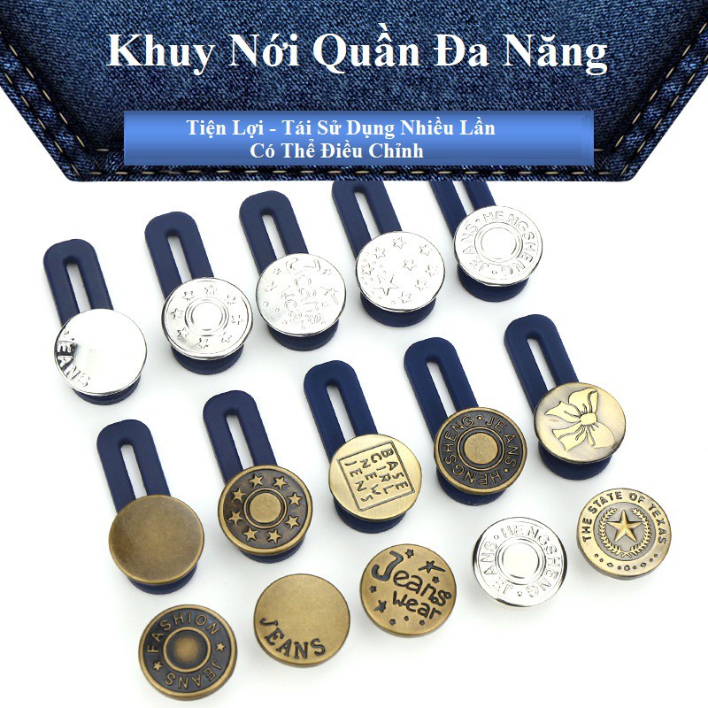 Khuy Gài Nới Rộng Cạp Quần Có Đai Đàn Hồi