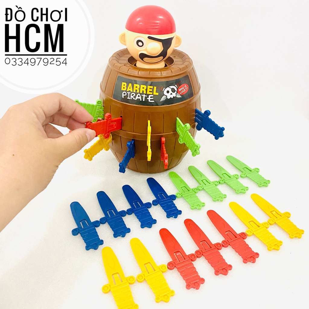 Đồ chơi trẻ em đâm hải tặc kèm 16 và 24 kiếm size lớn, đồ chơi kiếm đâm hải tặc vui nhộn cho cả gia đình