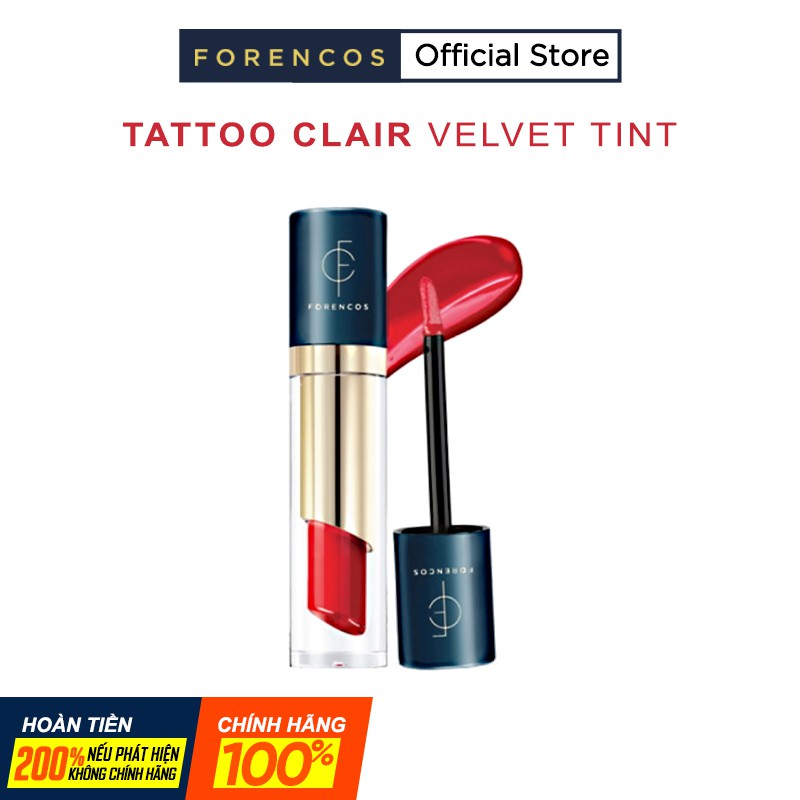 Son Kem Siêu Lì, Mềm Môi Forencos Tattoo Clair Velvet Tint Chính Hãng 4g