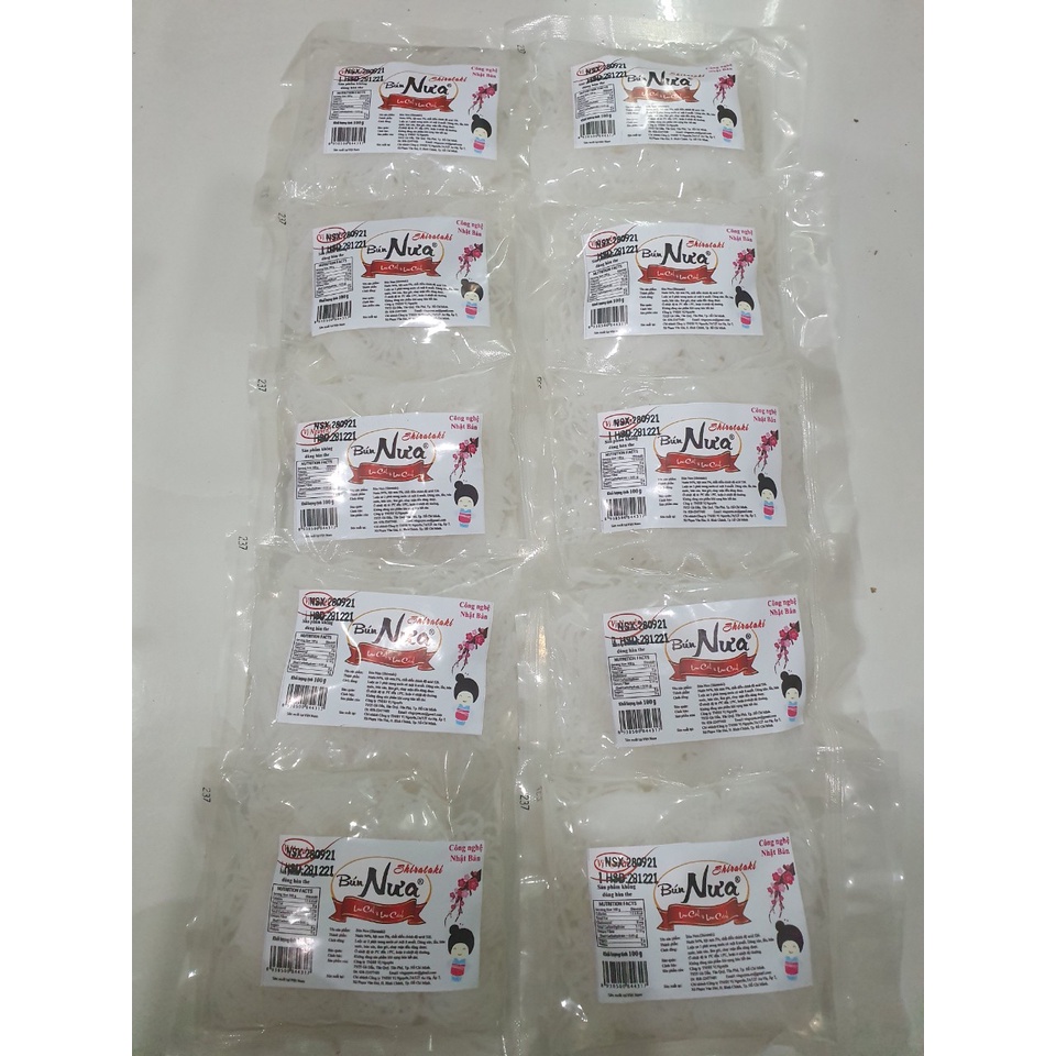 Combo 10 Gói Bún Nưa Cuộn Keto Das Vị Nguyên Gói 100Gram