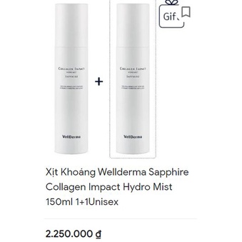 [SĂN SALE] Xịt khoáng cấp nước bổ sung collagen Wellderma GỐC 1TR/CHAI