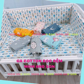 Ga Đệm-Ga Chun Bọc Đệm MOM AND SON Cho Đệm Cũi Trẻ Em Chất Liệu Cotton 100% An Toàn Cho Bé