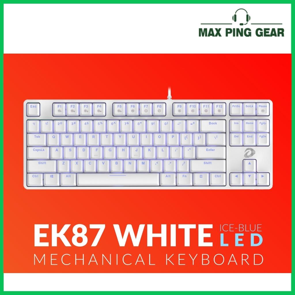 Bàn phím cơ Gaming DAREU EK87 WHITE  – Bàn phím màu trắng
