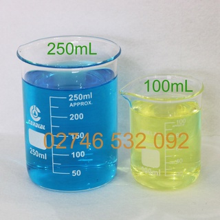 Cốc Thủy Tinh chịu nhiệt 100mL và 250mL