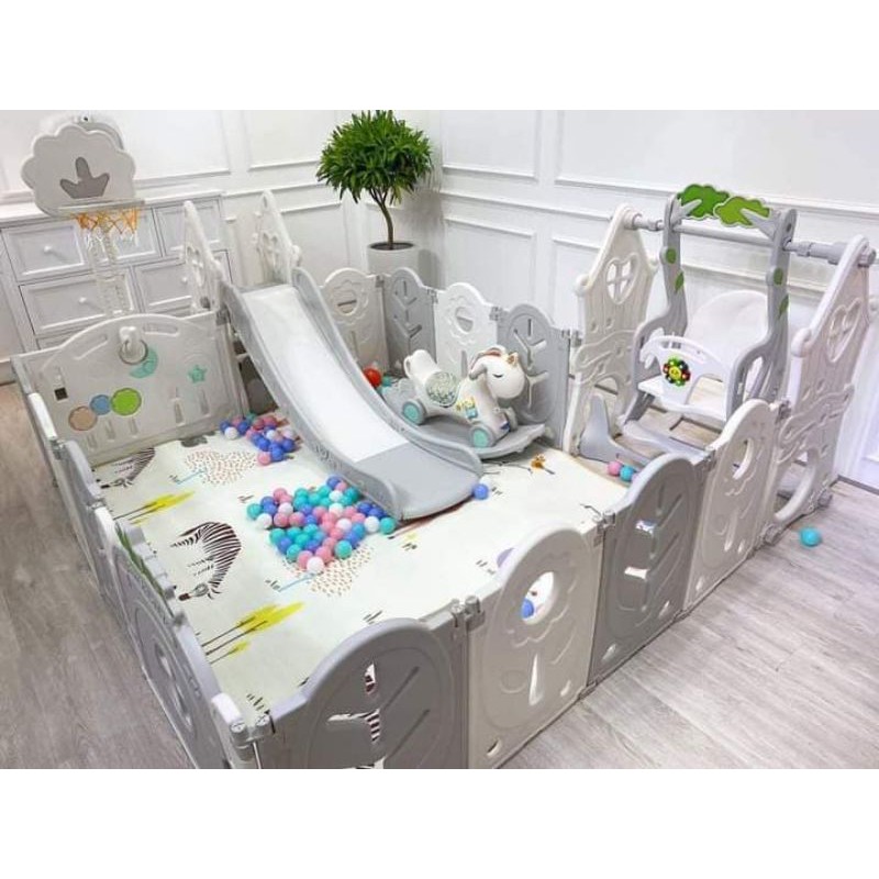 COMBO CẦU TRƯỢT XÍCH ĐU  - QUÂY BÓNG - CHO BÉ CAO CẤP BẢO HÀNG 12 THÁNG