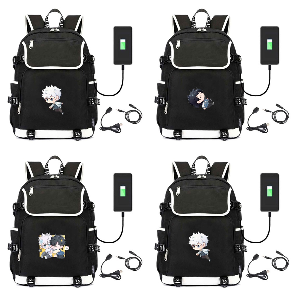 Balo nắp ngang in hình Người đại diện thời gian anime chibi thiết kế thông minh đi học cho nam nữ