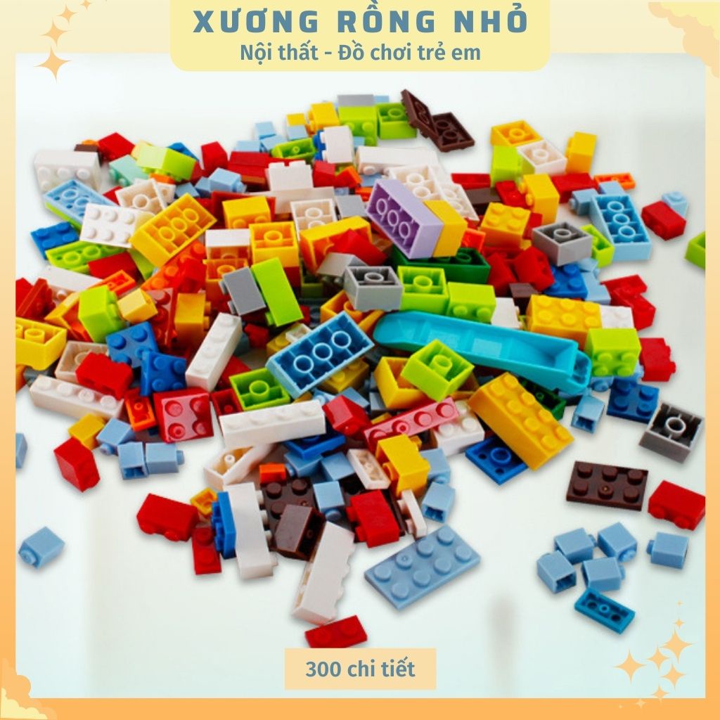 Bàn chơi đa năng cỡ lớn - bàn lắp ghép sáng tạo cho bé 300 chi tiết - Learn Building Blocks