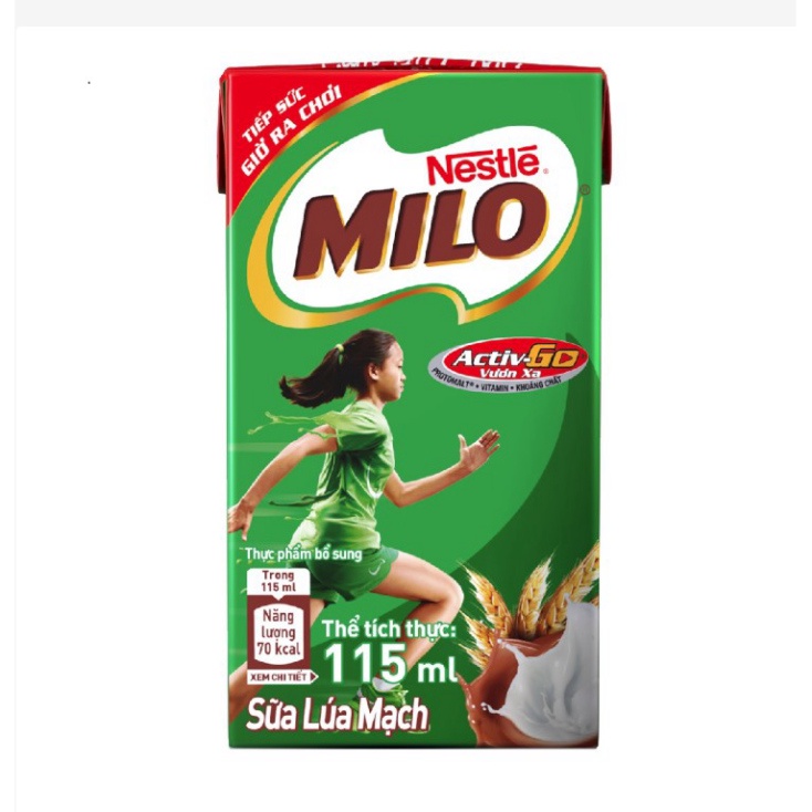 Lốc 4 Hộp 115ml Sữa MiLo Nestlé