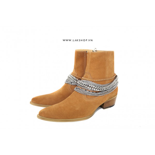 Giày Western Chain Ankle Boots