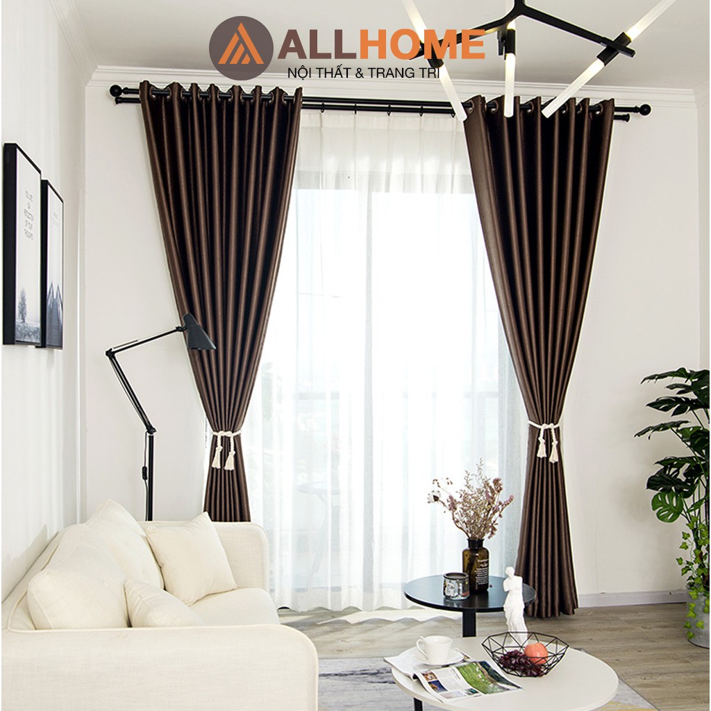 Rèm Cửa Chống Nắng ALLHOME Trang Trí Phòng Ngủ Phòng Khách Chất Liệu Vải Gấm Cao Cấp Cản Nắng Tốt Nhiều Kích Thước