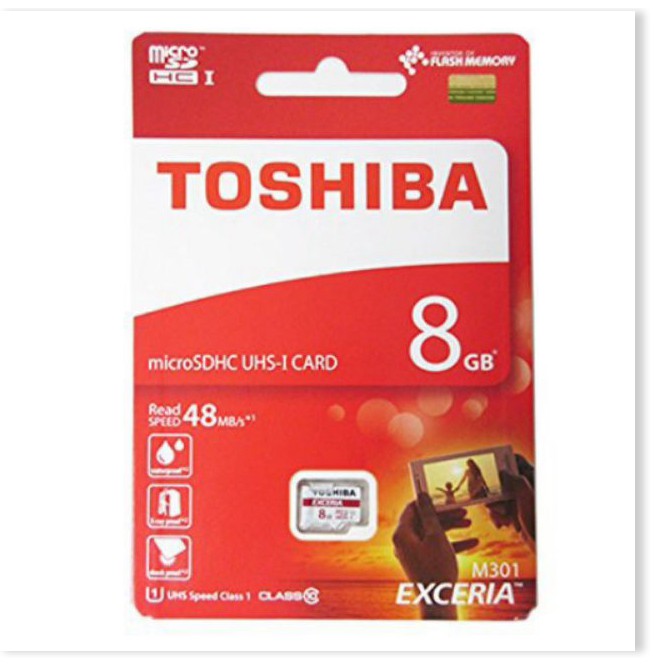 THẺ NHỚ MICRO SD 8G TOSHIBA CLASS 10 BOX DUNG LƯỢNG CỰC LỚN LƯU TRỮ NHANH, THẺ NHỚ MICRO SD TỐC ĐỘ CAO, THẺ NHỚ CAO CẤP