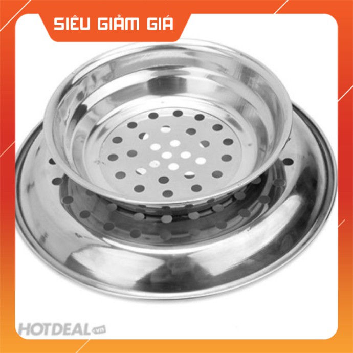 Xửng hấp đa năng có chân inox - có thể làm đĩa để trái cây