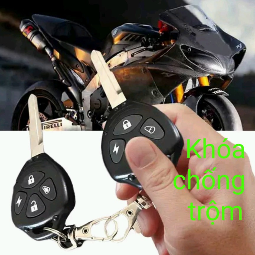 Bộ Khóa chống trộm xe máy 2 chìa toyota điều khiển từ xa