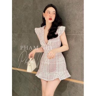 ZARA Đức - Đầm chính hãng auth new tag cao cấp có sẵn sale váy tweed