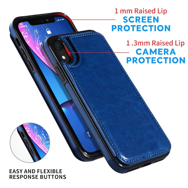 Bao da điện thoại có ngăn ví đựng tiền/thẻ cho Iphone 12 Mini 11 Pro Max Xs Iphone X 6 6s 7 8 Plus Se 2