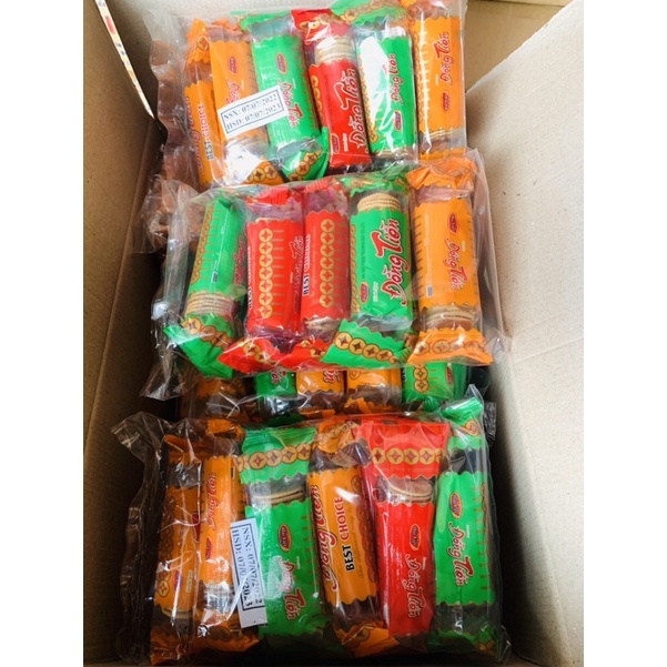 Bịch 10 Gói Bánh Đồng Tiền Hải Việt, Đồ Ăn Vặt Tuổi Thơ