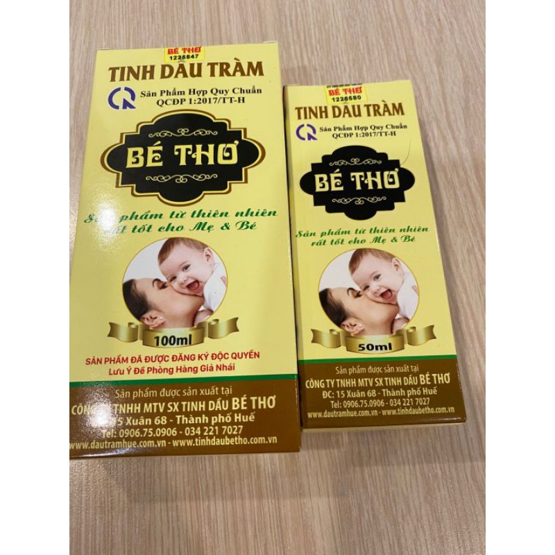 Tinh dầu tràm Bé Thơ - nguyên chất (hộp vàng)