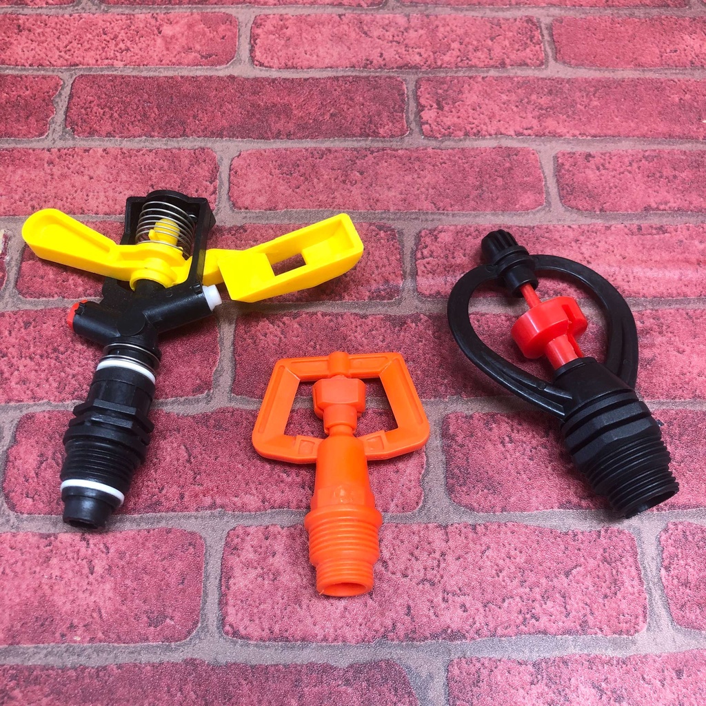 Béc phun sương 4 tia, 5 tia, béc phun tưới cây thân xoay, cánh đập nhựa PE