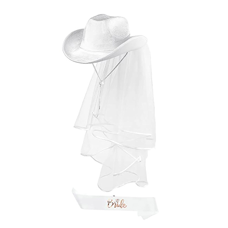 1 Set Mũ Chống Nắng Vành Rộng Dành Cho Cô Dâu
