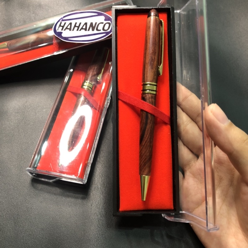 Bút kí gỗ Trắc đỏ cao câp  nắp xoay - Bền đẹp- Đem lại may mắn tài lộc cho người sử dụng [PE995] HAHANCOSHOP