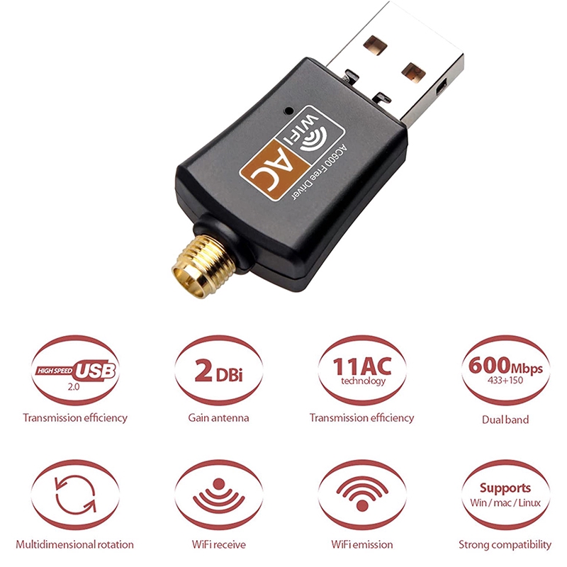 Usb Wifi Ac 600mbps Hi-Fi