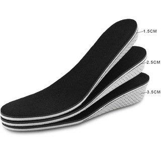 01 cặp Lót giày thể thao, lót giày nam nữ tăng chiều cao 1.5cm đến 3.5cm màu đen ZATA-ZTX03