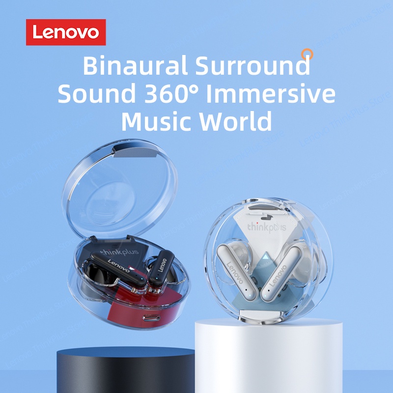 Tai nghe bluetooth Lenovo lp10 không dây với âm thanh kép bass giúp giảm tiếng ồn không thấm nước với micro 5.2